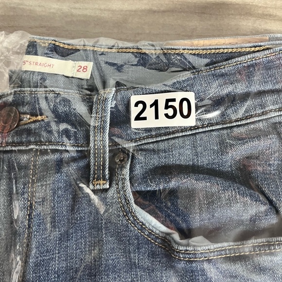 Levi’s 505 Straight Jeans Womens 28 Waist Blue Denim Stretch Cute Pants 2150 - Picture 10 of 10